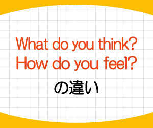 what-do-you-think-how-do-you-feel-違い-意味-使い方-例文-画像1